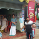 LDF campaigners get cutouts of their candidates ready for a rally.